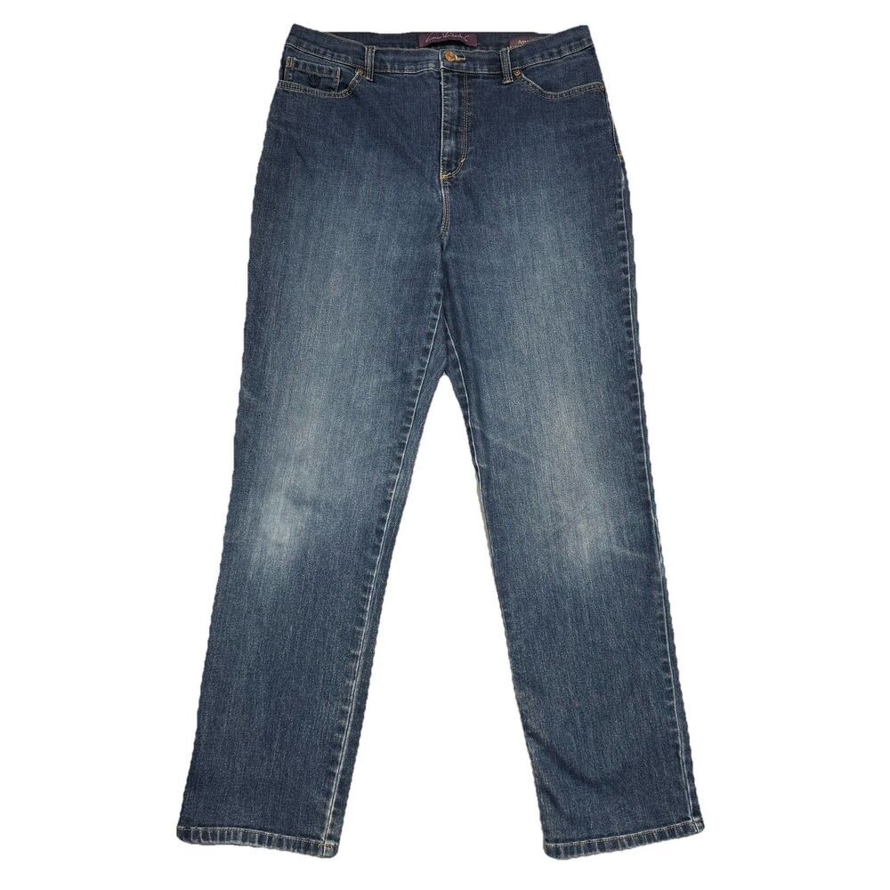 Gloria Vanderbilt Amanda Jeans Womens 12 Blue High Rise Straight Measure 33 x 30